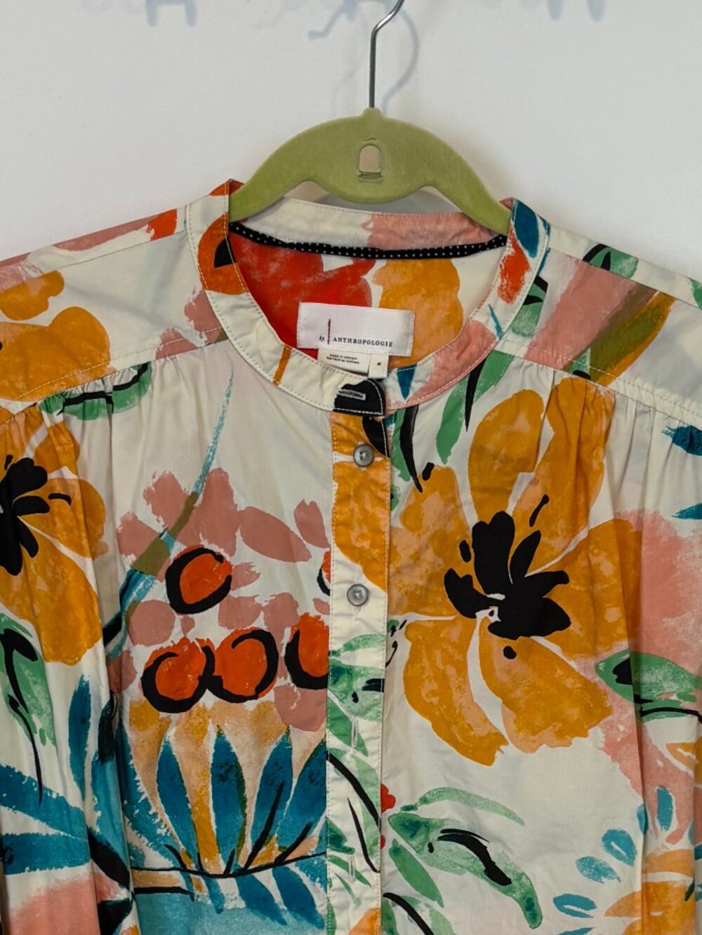Anthropologie Flowered L/S Shirt (M)